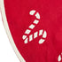 Handmade Christmas Tree Skirt in Felt - Candy Canes on Red - 60" - ARCADIA HOME
